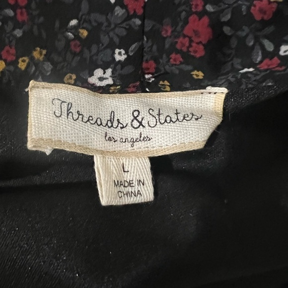 Threads & States Black Floral Long Sleeve Maxi Dress - Picture 7 of 9